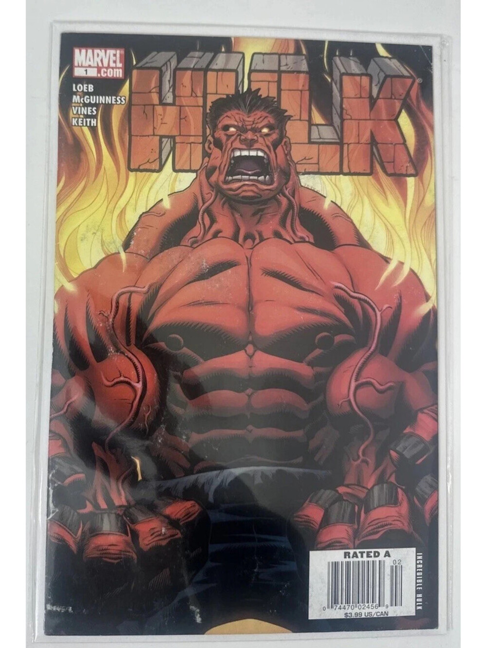 Hulk 1 2008 Marvel 1st Print Key 1st Appearance Red Hulk Jeph Loeb VF+